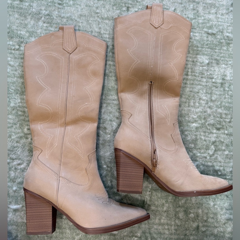 MIA Beige Natural Tex Western Boots - Picture 5 of 13